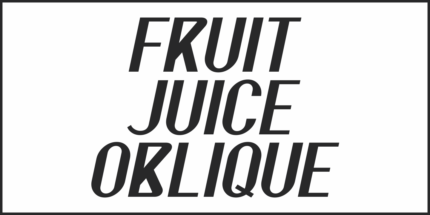 Ejemplo de fuente Fruit Juice JNL Regular